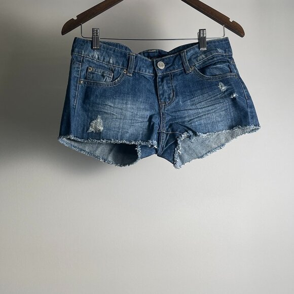 April girl denim short shorts size 5 - Picture 1 of 2